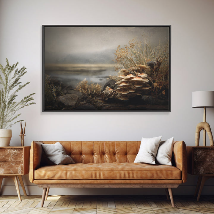 Mushroom Cluster in Enchanted Woodland Canvas Print, Nature Art, Mountain Wall Art, Living Room Decor, Fine Art, Nature, NAT-3x2-11
