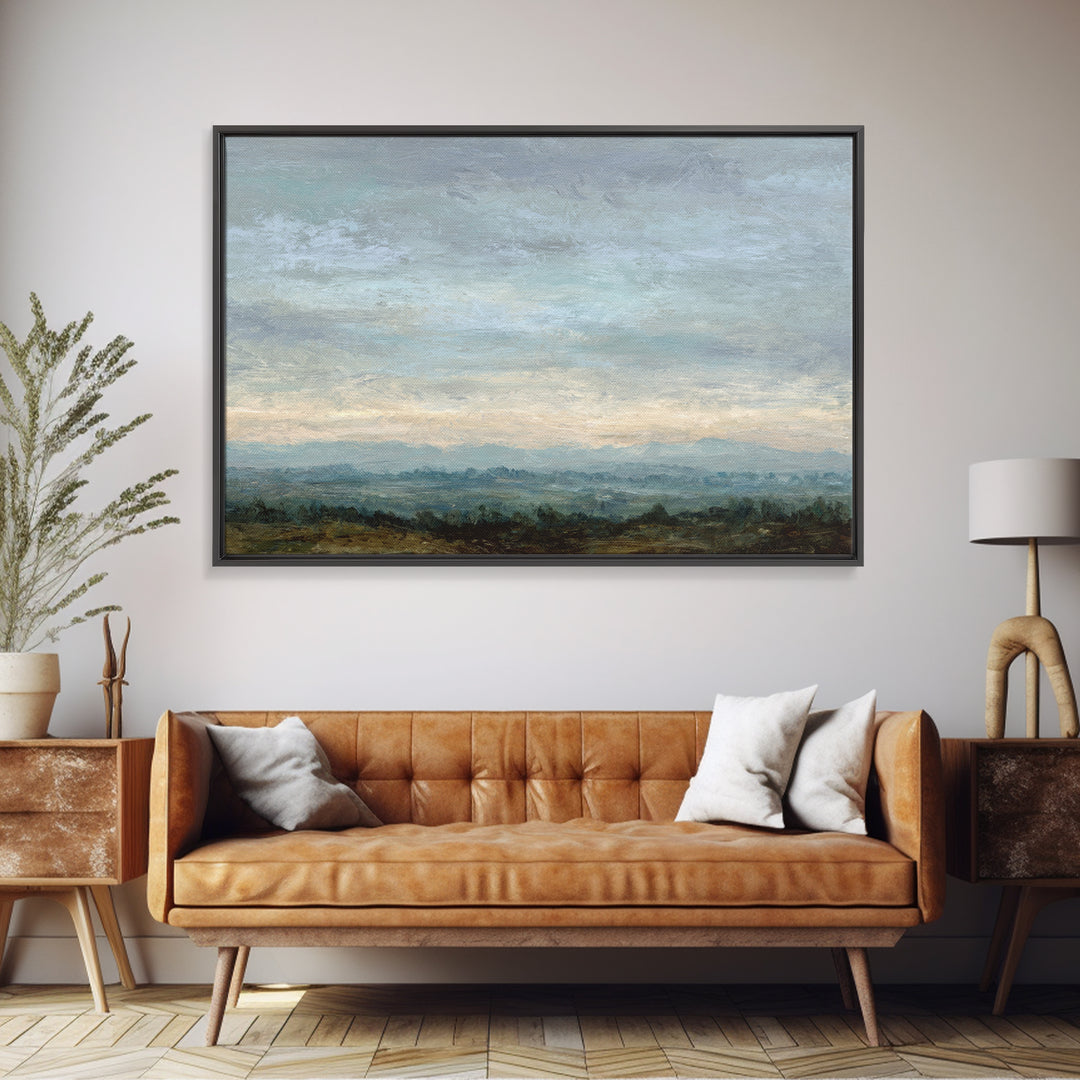 Storm Clouds over a Rolling Prairie Canvas Print, Nature Art, Living Room Decor, Fine Art, Nature, Ocean Art, Bird Wall Art, NAT-3x2-66