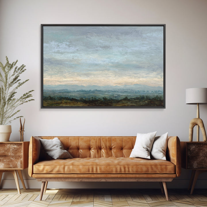 Storm Clouds over a Rolling Prairie Canvas Print, Nature Art, Living Room Decor, Fine Art, Nature, Ocean Art, Bird Wall Art, NAT-3x2-66