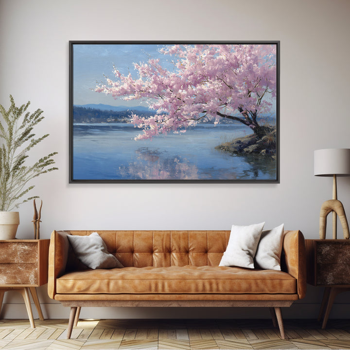 Spring Cherry Blossoms Canvas Print, Nature Art, Neutral Decor, Living Room Decor, Fine Art, Nature, Wall Art, Home Decor, NAT-3x2-68