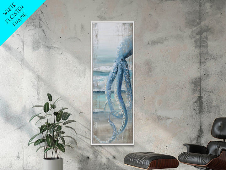 Octopus Wrapped Around an Anchor Canvas Print, Nautical Art, Oil Painting, Coastal Decor, Fine Art, Harbor, Beach Decor, NAU-1x3-25