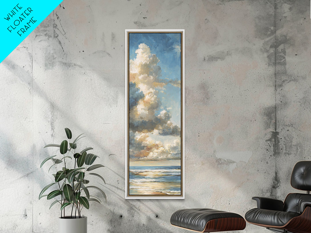Stormy Cloudscape over Open Ocean Canvas Print, Nautical Art, Nautical Decor, Coastal Decor, Oil Painting, Harbor, NAU-1x3-33