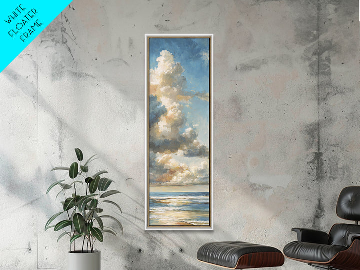 Stormy Cloudscape over Open Ocean Canvas Print, Nautical Art, Nautical Decor, Coastal Decor, Oil Painting, Harbor, NAU-1x3-33