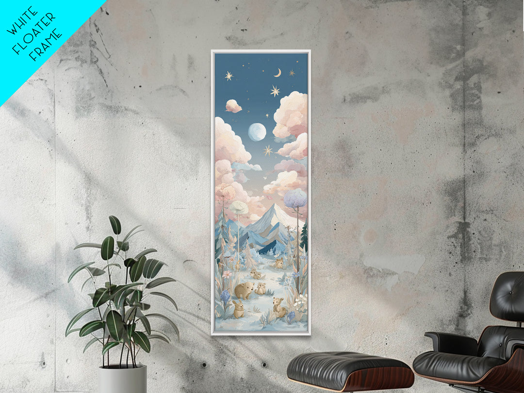 Calm Mountain Nursery Landscape Canvas Print, Nursery Decor, Wall Art, Fine Art, Nursery, Nursery Wall Decor, Nursery Art, NDE-1x3-12