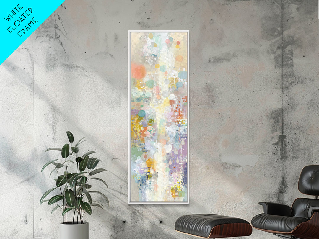 Cloud Rainbow and Raindrop Composition Canvas Print, Nursery Decor, Canvas, Fine Art, Nursery, Playroom Decor, Floral Wall Art, NDE-1x3-32