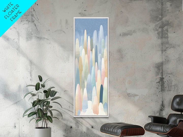 Calm Mountain Nursery Landscape Framed Canvas Print, Nursery Decor, Playroom Decor, Oil Painting, Nursery, Boy Nursery Decor, NDE-1x3-84