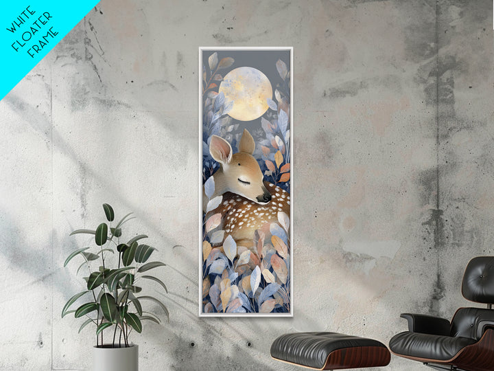 Deer Fawn Sleeping Canvas Print, Nursery Art, Nursery Prints, Nursery Decor, Nursery, Kids Wall Decor, Kids Room Wall Art, NUR-1x3-11
