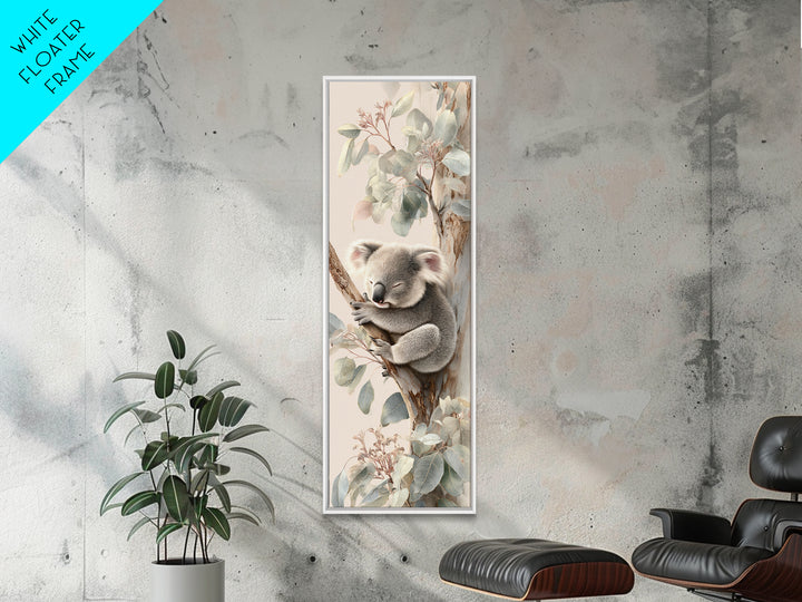 Sleeping Koala on Eucalyptus Branch Canvas Print, Nursery Art, Wall Hangings, Nursery Decor, Oil Painting, Nursery, NUR-1x3-73