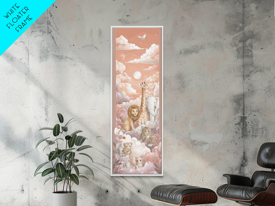 Animal Alphabet Scene Without Readable Letters Canvas Print, Nursery Art, Kids Room Wall Art, Nursery Decor, Fine Art, Nursery, NUR-1x3-95
