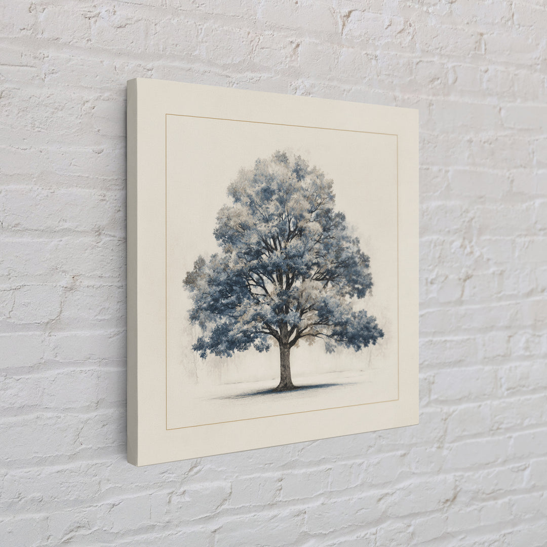 Ink Wash Tree Symbolizing Stability Canvas Print, Office Art, Living Room Decor, Office Decor, Fine Art, Focus, Fine Art Print, OFF-1x1-14