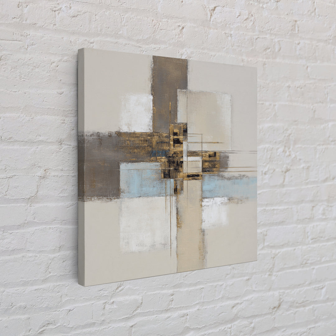 City Map Abstract Canvas Print, Office Art, Digital Art, Office Decor, Abstract Art, Focus, Ai Art, Printable Art, OFF-1x1-20