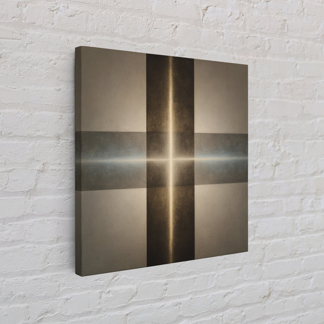 Abstract Light Beam Through Dark Shapes Canvas Print, Office Art, Printables, Office Decor, Abstract Art, Focus, OFF-1x1-23