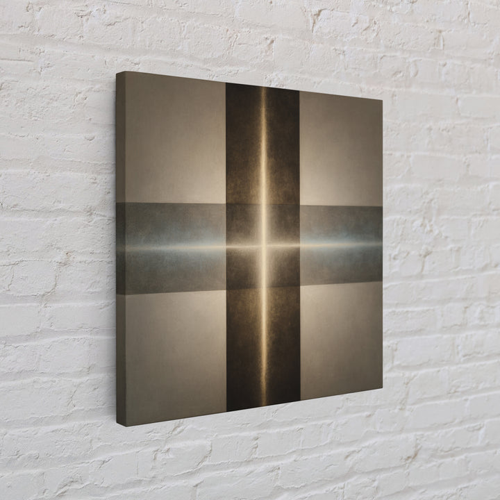 Abstract Light Beam Through Dark Shapes Canvas Print, Office Art, Printables, Office Decor, Abstract Art, Focus, OFF-1x1-23