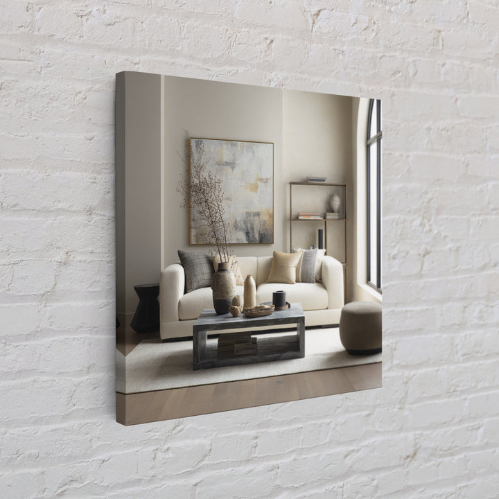 Monochrome Bridge Structure Framed Canvas Print, Office Art, Canvas Print, Office Decor, Abstract Art, Focus, Art Print, OFF-1x1-58