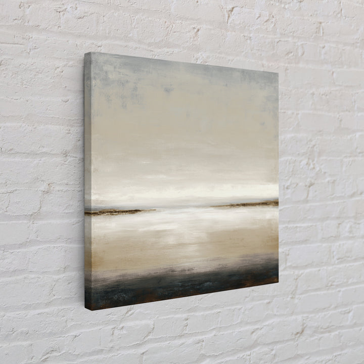 Dignified Neutral Landscape Framed Canvas Print, Office Art, Digital Wall Art, Office Decor, Oil Painting, Focus, OFF-1x1-7