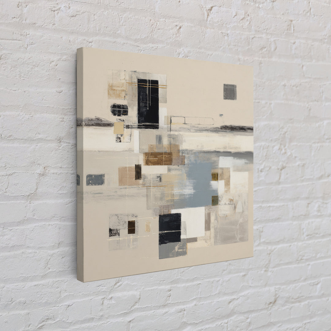 Dignified Neutral Landscape Framed Canvas Print, Office Art, Fine Art Print, Office Decor, Fine Art, Focus, Poster, Wall Decor, OFF-1x1-79