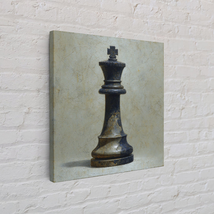 Minimal Chess Piece Still Life Canvas Print, Office Art, Boho Decor, Office Decor, Fine Art, Focus, Digital Art, Pet Portrait, OFF-1x1-85