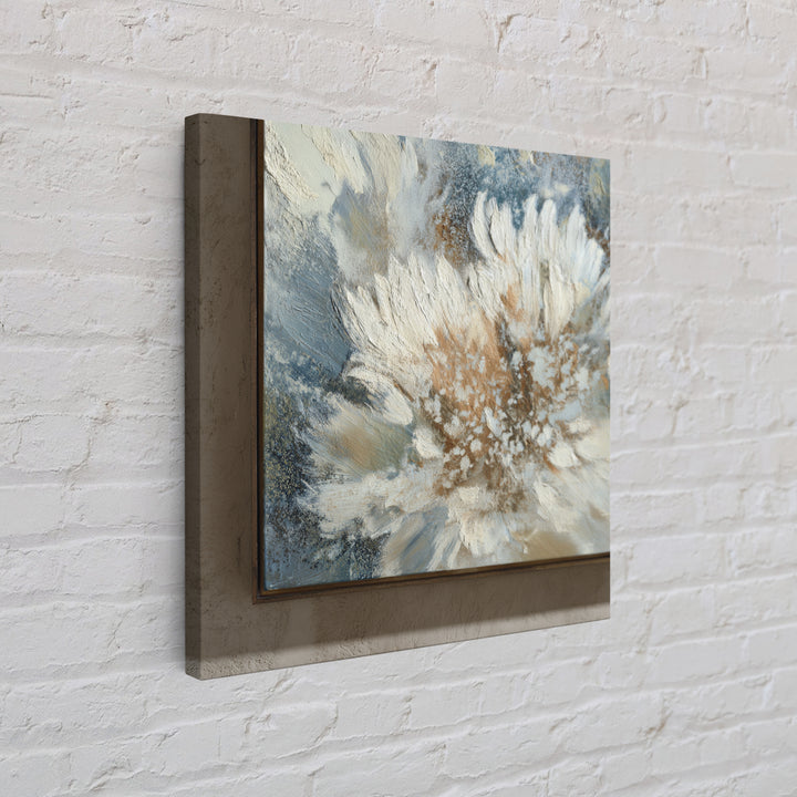Desk Plant Botanical Closeup Framed Canvas Print, Office Art, Textured Painting, Office Decor, Oil Painting, Focus, Printables, OFF-1x1-88