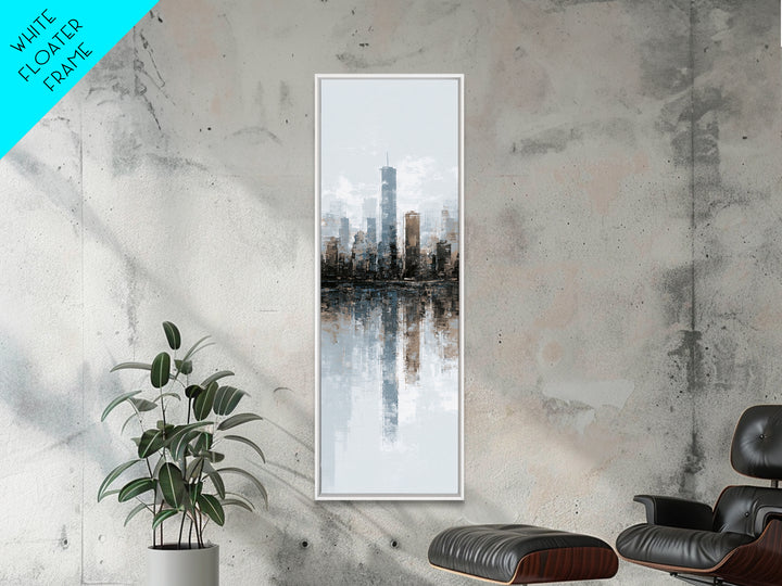 Black and White City Skyline Silhouette Canvas Print, Office Art, Room Decor, Office Decor, Fine Art, Focus, Printable Wall Art, OFF-1x3-17