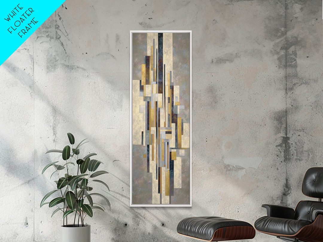 Geometric Labyrinth Pattern Canvas Print, Office Art, Digital Print, Office Decor, Abstract Art, Focus, Gallery Decor, OFF-1x3-6