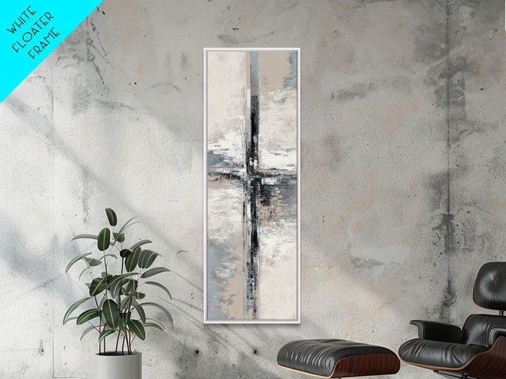 Monochrome Bridge Structure Framed Canvas Print, Office Art, Downloadable Prints, Office Decor, Abstract Art, Focus, OFF-1x3-70