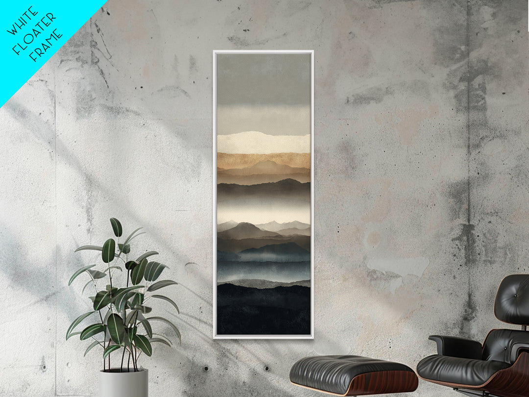 Minimal Mountain Sunrise for Focus Canvas Print, Office Art, Luxury Decor, Office Decor, Fine Art, Focus, Pet Portrait, OFF-1x3-86