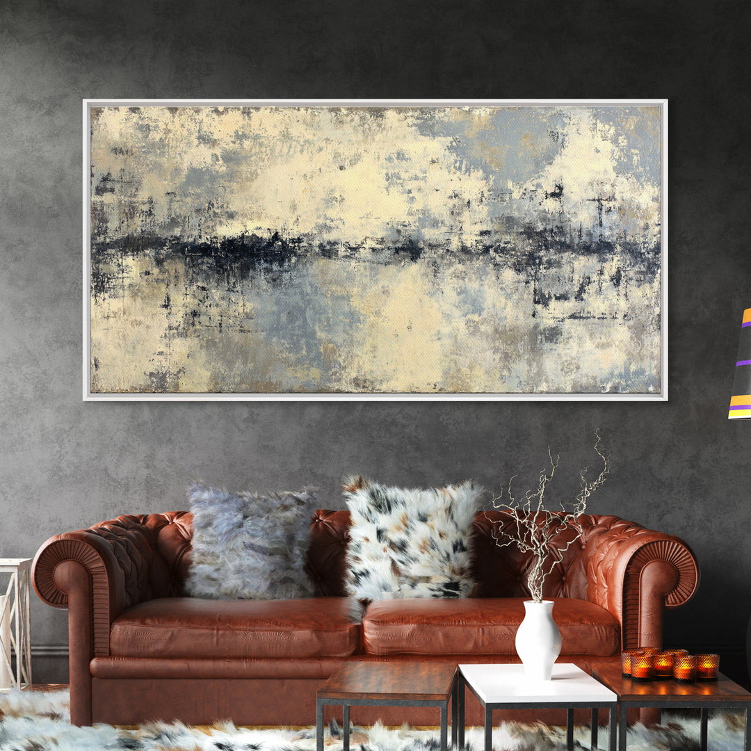 City Map Abstract Framed Canvas Print, Office Art, Fine Art Print, Office Decor, Abstract Art, Focus, Poster, Wall Decor, OFF-2x1-16