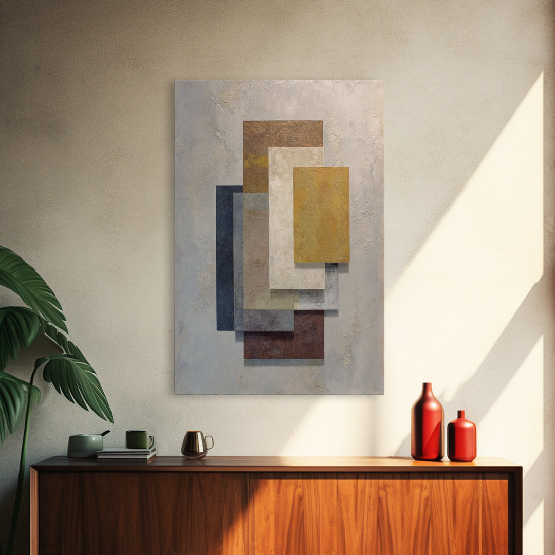 Balanced Stone Composition Framed Canvas Print, Office Art, Neutral Decor, Office Decor, Abstract Art, Focus, Wall Art, OFF-2x3-56