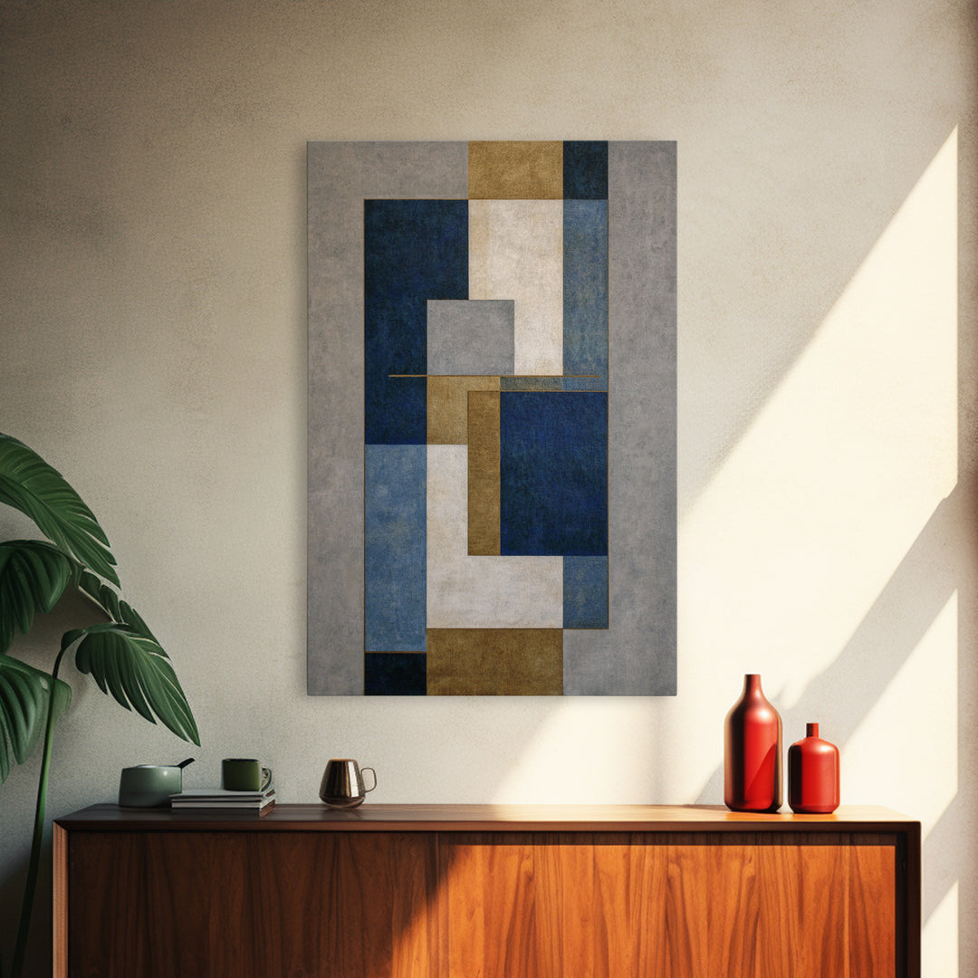 Clean Abstract Geometry Canvas Print, Office Art, Art Deco, Office Decor, Focus, Bedroom Wall Art, Downloadable Prints, OFF-2x3-57