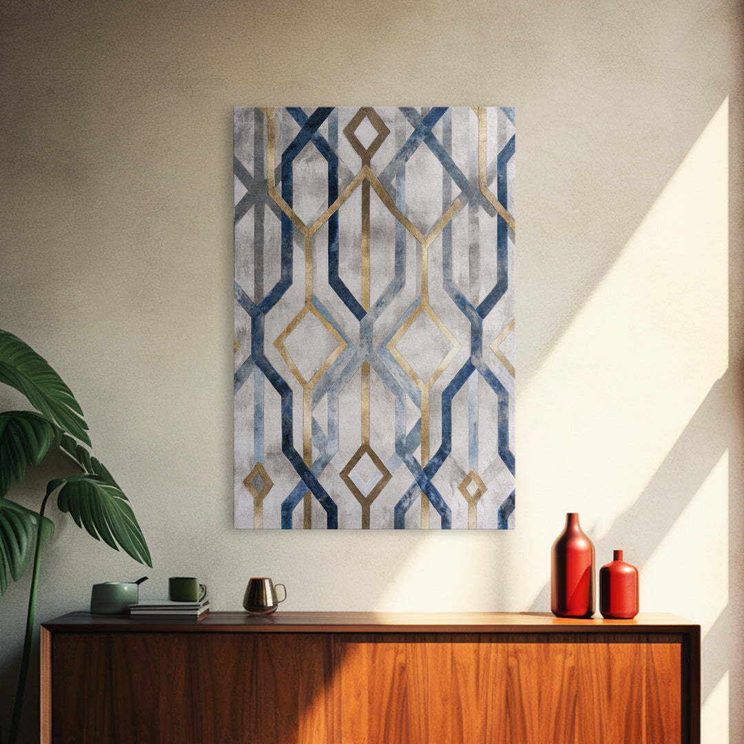 Clean Abstract Geometry Canvas Print, Office Art, Poster, Office Decor, Abstract Art, Focus, Canvas Wall Art, Wall Prints, OFF-2x3-9