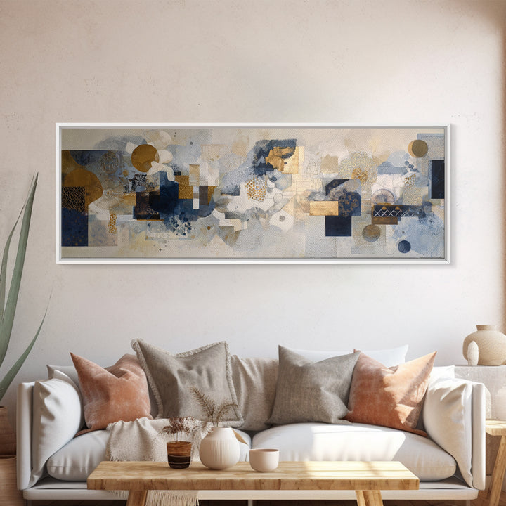Clean Abstract Geometry Canvas Print, Office Art, Dopamine Decor, Office Decor, Abstract Art, Focus, Boho Decor, OFF-3x1-41