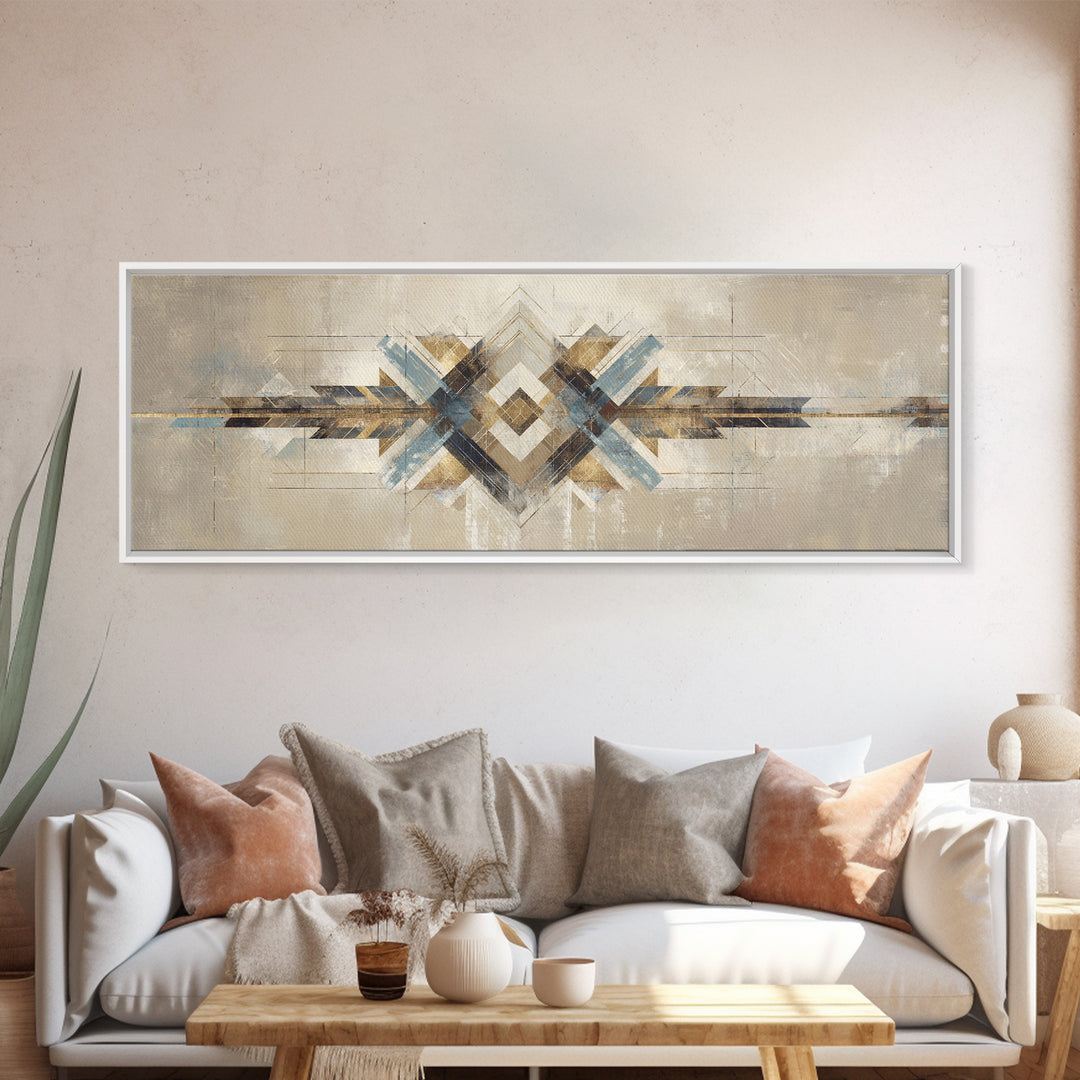 Subtle Motivational Symbol Using Arrows Without Text Framed Canvas Print, Office Art, Contemporary Art, Office Decor, Focus, OFF-3x1-55