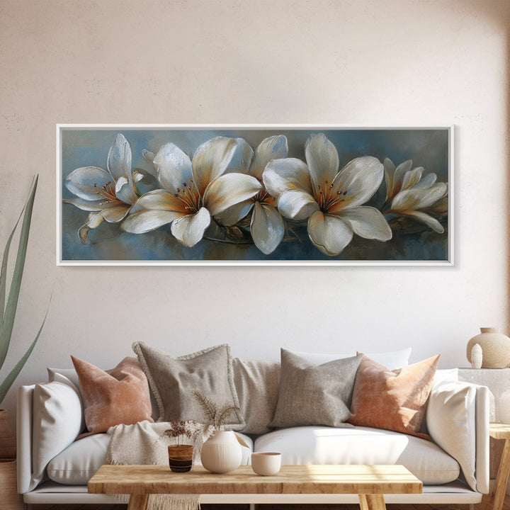 Desk Plant Botanical Closeup Canvas Print, Office Art, Office Decor, Watercolor Art, Focus, Canvas Wall Art, Abstract Art, OFF-3x1-80