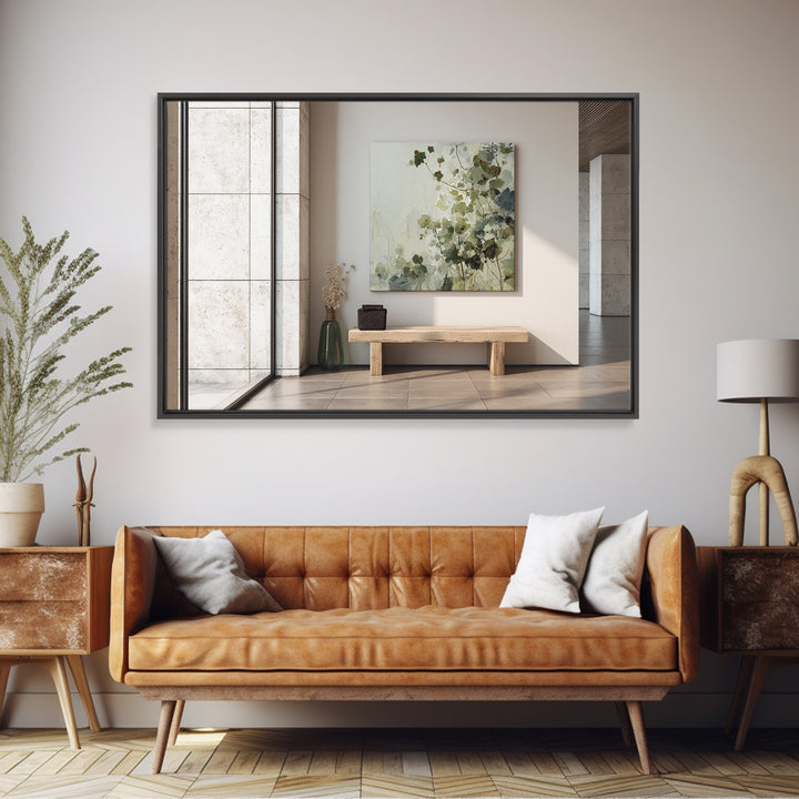 Modern Botanical Print Framed Canvas Print, Office Art, Large Wall Art, Office Decor, Fine Art, Focus, Office Wall Art, OFF-3x2-8
