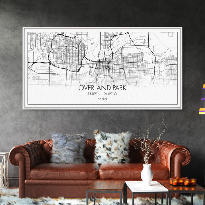 Overland Park City Map, Kansas Art, Map Print, Minimalist Wall Art, Wall Art, Canvas Art, Gift For Realtor, Boho Wall Hanging, Southern Art