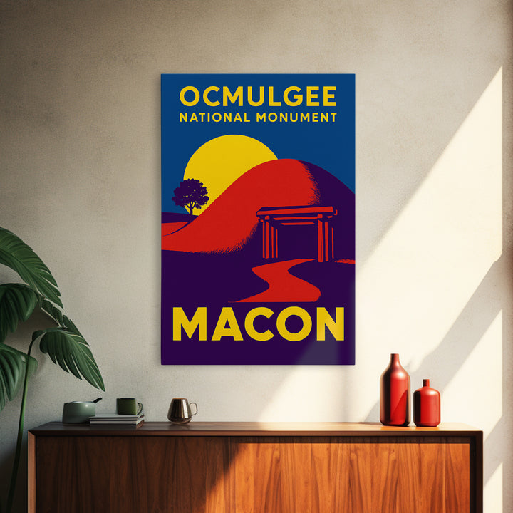Macon Georgia Travel Poster, Canvas Print, High Contrast City Poster, Macon Poster Print, Travel Poster Art, Travel Wall Decor, Wall Art