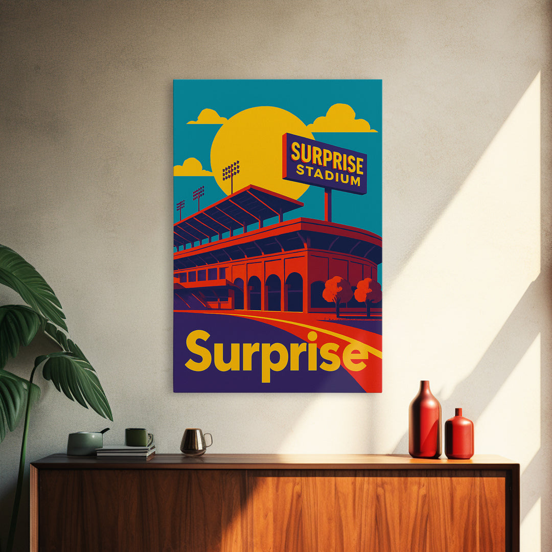 Surprise Arizona Travel Poster, Canvas Print, Colorful Graphic Wall Art, Surprise Travel Art, Wall Decor, Travel Wall Art, Landscape Art