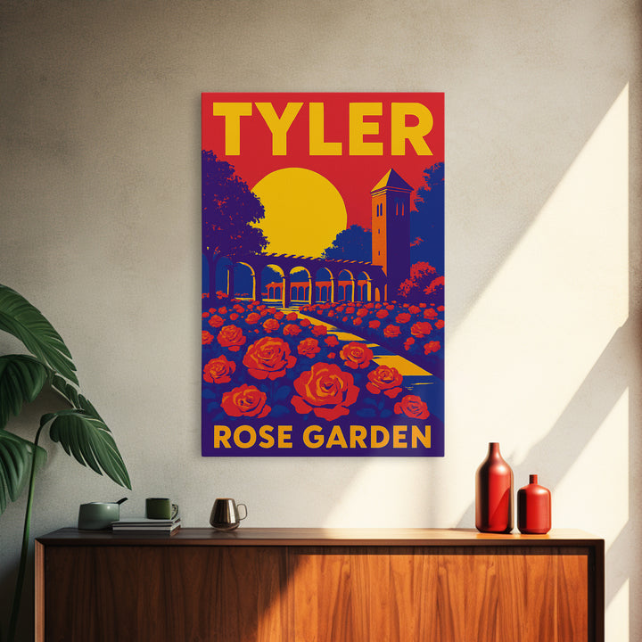 Tyler Texas Travel Poster, Canvas Print, High Contrast City Poster, Tyler City Art, Modern Wall Decor, Wanderlust Decor, Gift For Travelers