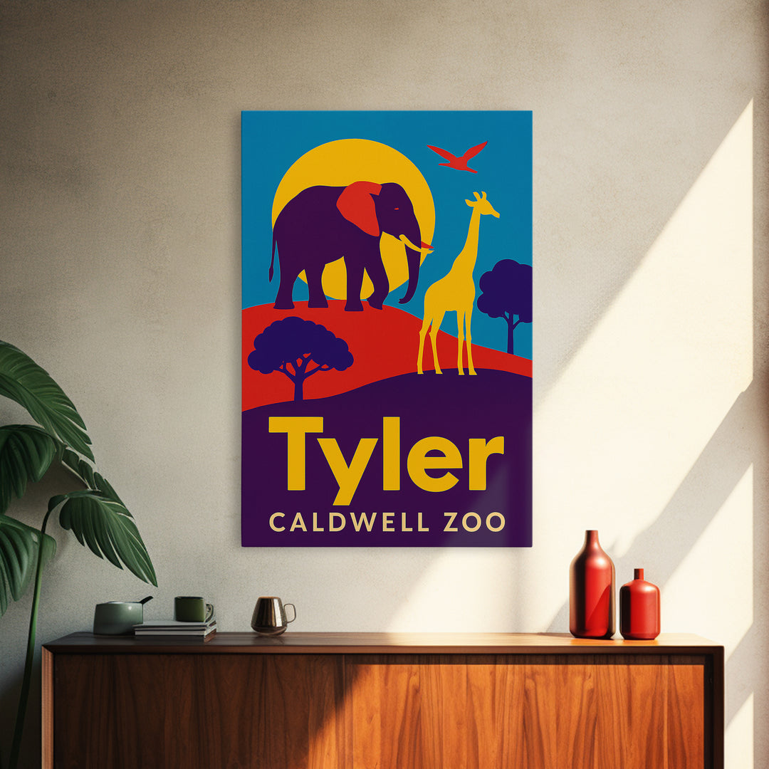 Tyler Travel Poster, Framed Canvas Print, Bold Pop Art Poster, Tyler Wall Art, Modern Wall Decor, Travel Art Print, Travel Wall Art