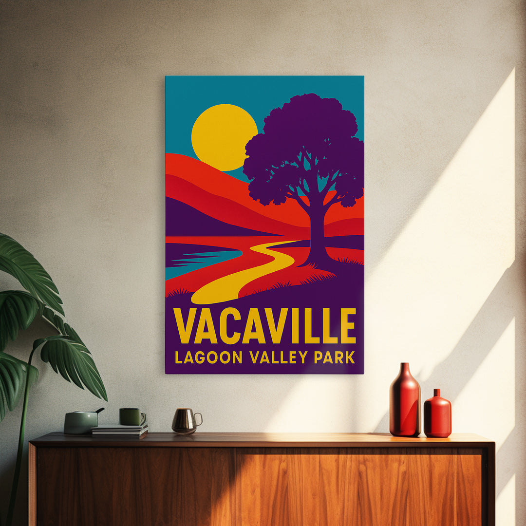 Vacaville Travel Poster, Framed Canvas Print, High Contrast City Poster, Vacaville Poster Print, City Travel Prints, Travel Poster Art