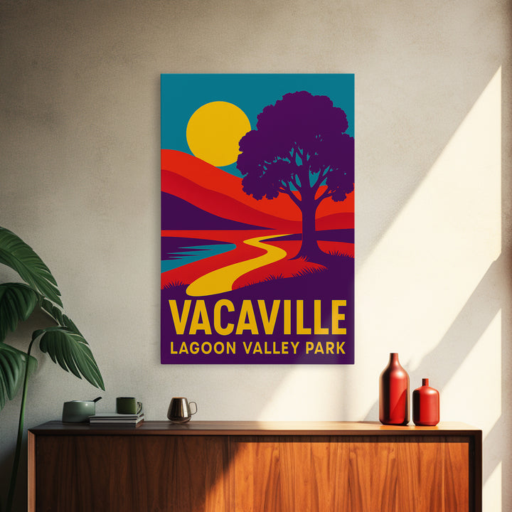 Vacaville Travel Poster, Framed Canvas Print, High Contrast City Poster, Vacaville Poster Print, City Travel Prints, Travel Poster Art