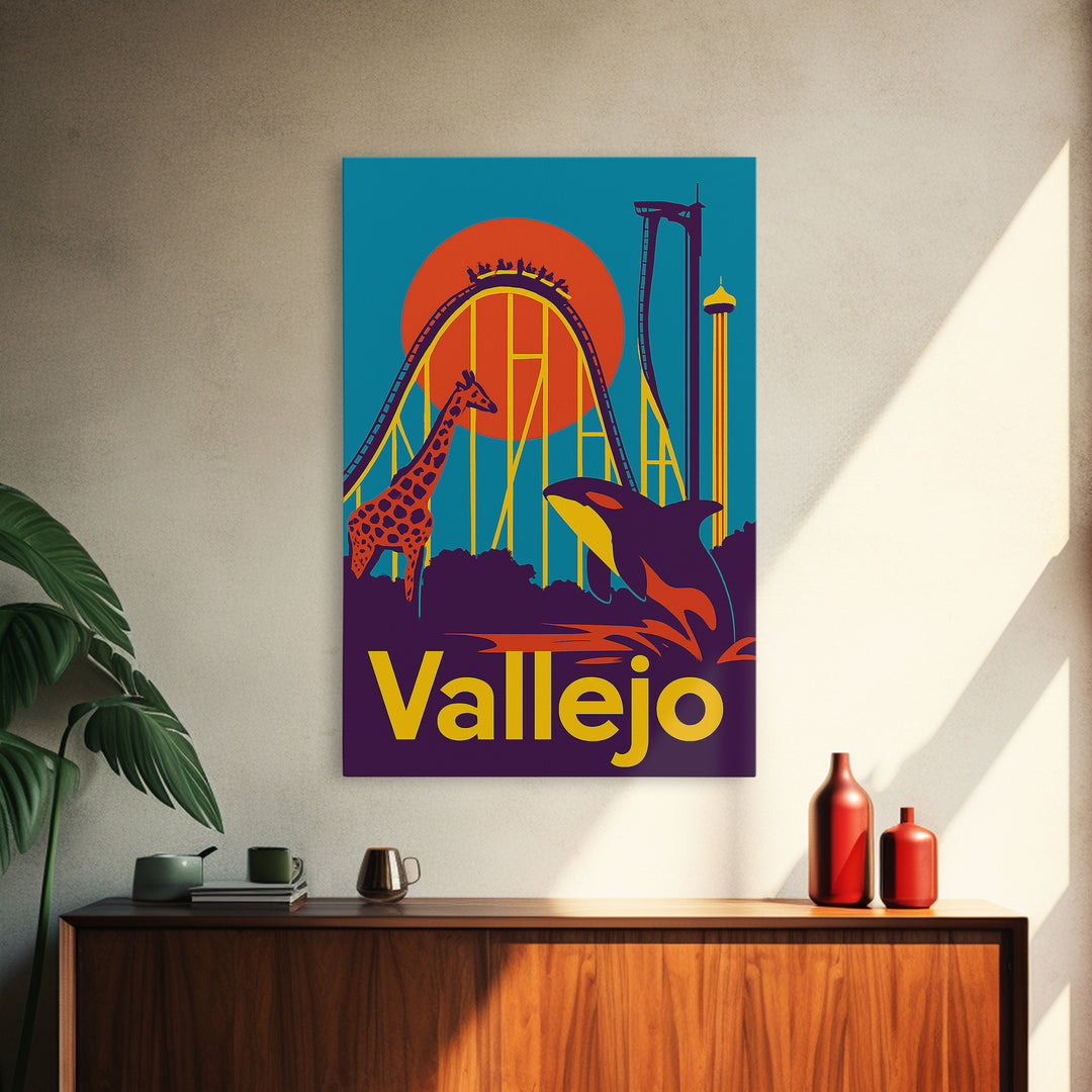 Vallejo Travel Poster, Canvas Print, High Contrast City Poster, Vallejo Travel Art, City Art Print, Travel Poster Set, Travel Art Print