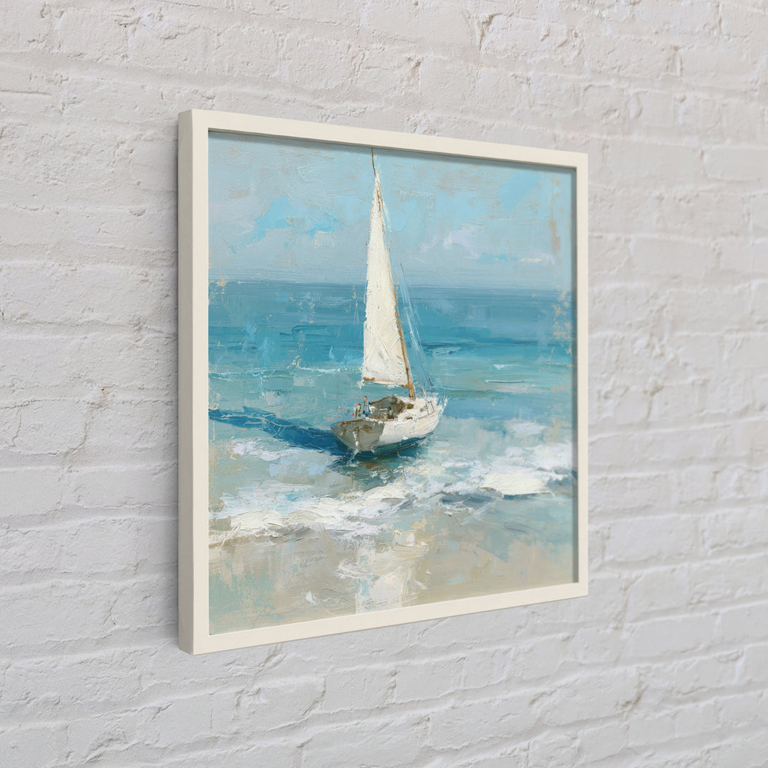 Sailboat on a Breezy Summer Horizon Canvas Print, Patio Art, Outdoor Wall Decor, Patio Decor, Fine Art, Outdoor, Yard Decor, PAT-1x1-15