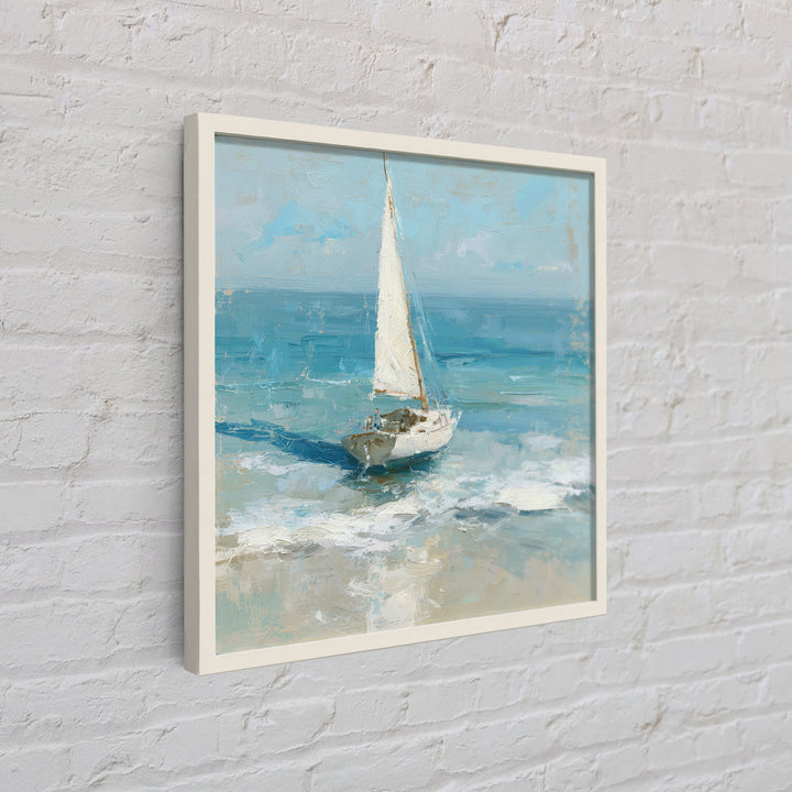 Sailboat on a Breezy Summer Horizon Canvas Print, Patio Art, Outdoor Wall Decor, Patio Decor, Fine Art, Outdoor, Yard Decor, PAT-1x1-15