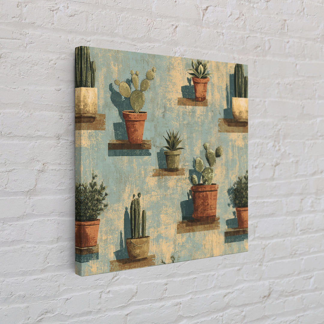 Cactus and Agave Framed Canvas Print, Patio Art, Patio Decor, Fine Art, Outdoor, Gallery Decor, Neutral Decor, Modern Decor, PAT-1x1-52