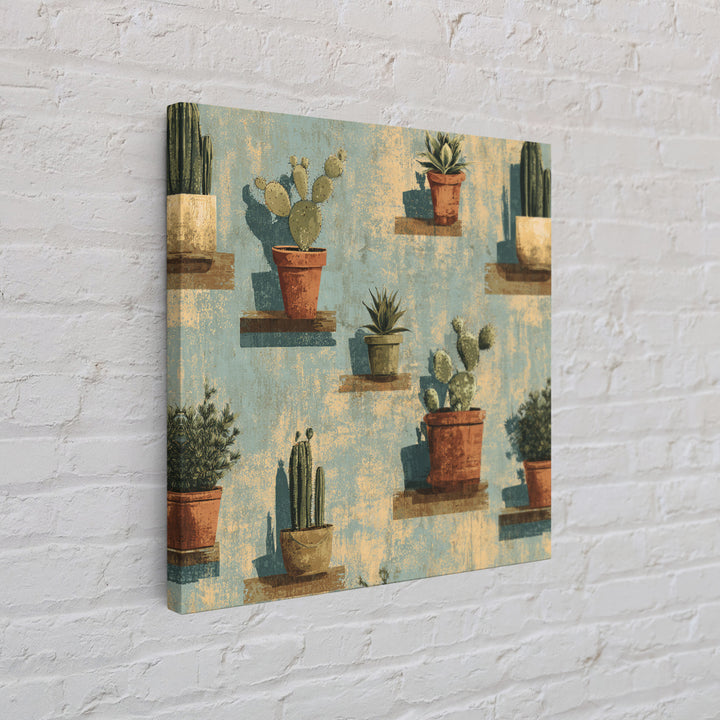 Cactus and Agave Framed Canvas Print, Patio Art, Patio Decor, Fine Art, Outdoor, Gallery Decor, Neutral Decor, Modern Decor, PAT-1x1-52