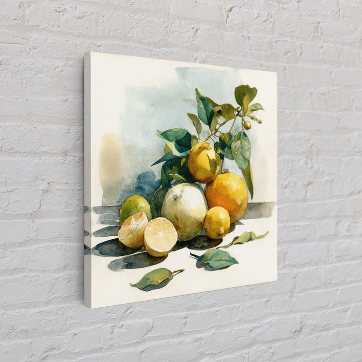 Outdoor Citrus Still Life Canvas Print, Patio Art, Room Decor, Patio Decor, Fine Art, Outdoor, Garden Art, Outdoor Wall Art, PAT-1x1-77
