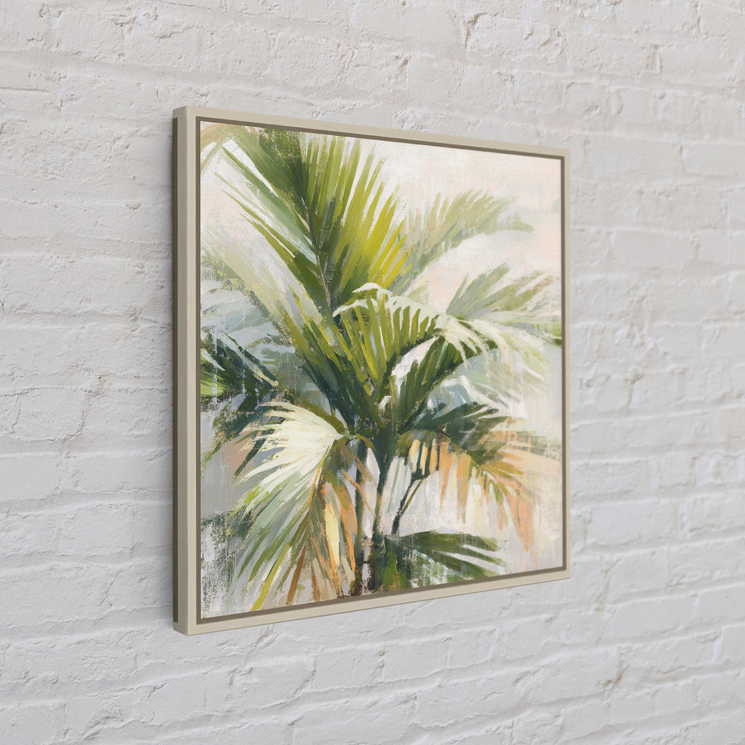 Tropical Palm Fronds Canvas Print, Patio Art, Wall Art, Patio Decor, Oil Painting, Outdoor, Outdoor Wall Decor, Floral Wall Art, PAT-1x1-97