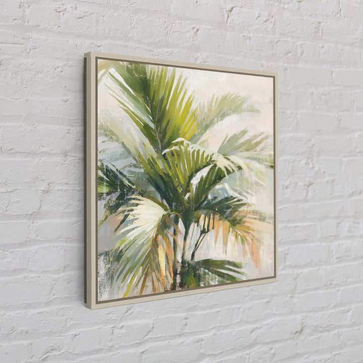 Tropical Palm Fronds Canvas Print, Patio Art, Wall Art, Patio Decor, Oil Painting, Outdoor, Outdoor Wall Decor, Floral Wall Art, PAT-1x1-97