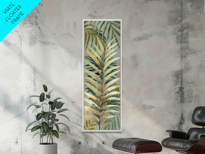 Tropical Palm Fronds Canvas Print, Patio Art, Statement Artwork, Patio Decor, Fine Art, Outdoor, Outdoor Decor, Metal Wall Art, PAT-1x3-13